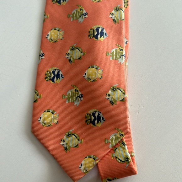 Whimsical Fish Tie Banana Republic Made in Italy - Picture 2 of 5